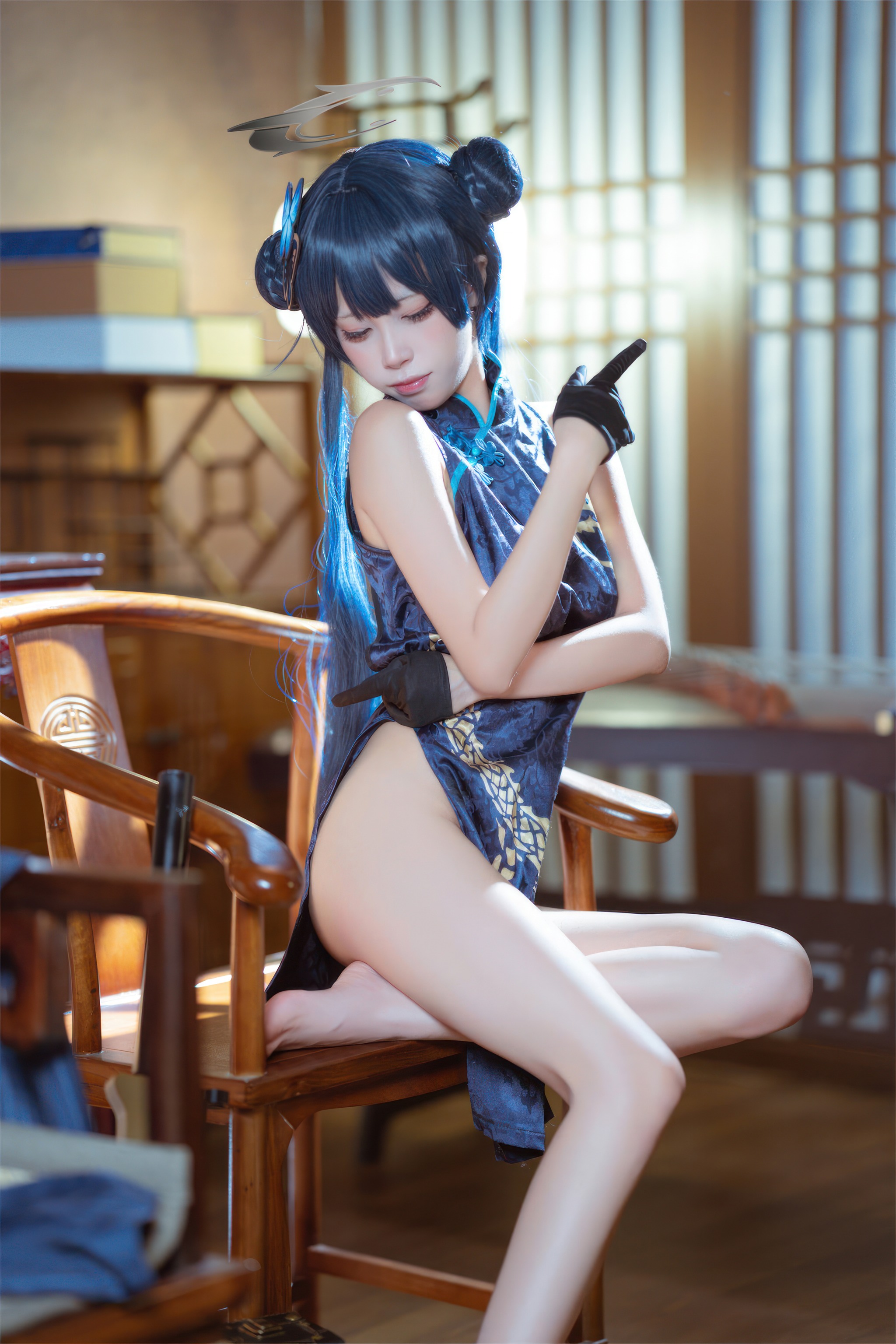 图片[1]-三無人型 – NO.002 妃咲旗袍[42P]-XikXak